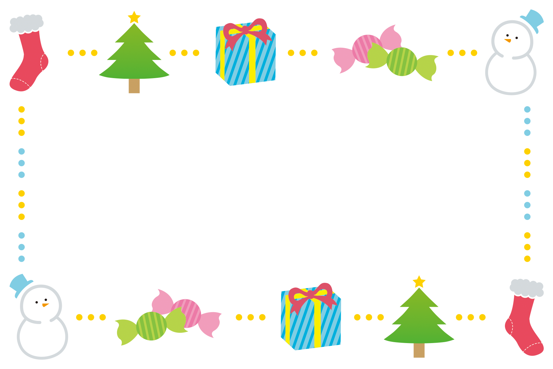 クリスマス 枠 イラスト 無料詳細 5位