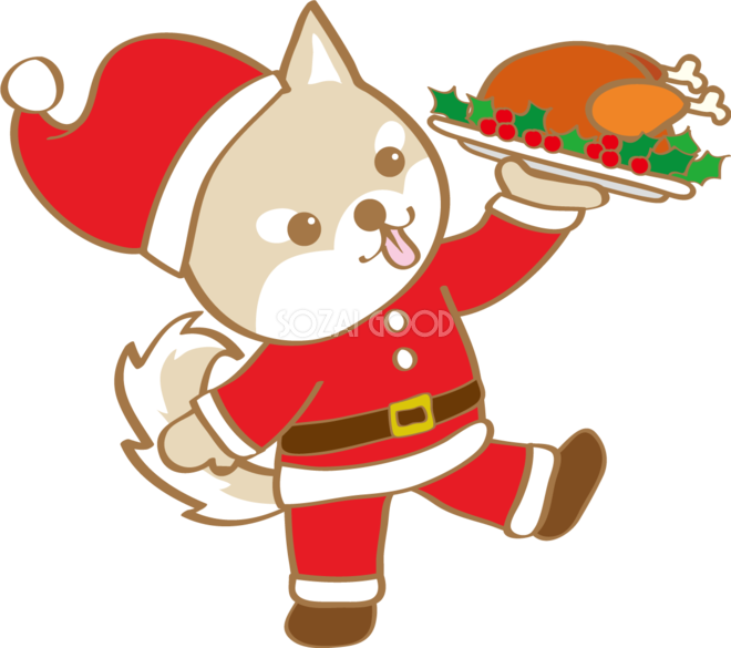 クリスマス 犬 イラスト詳細 10位