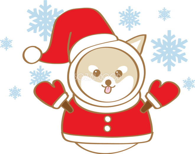 クリスマス 犬 イラスト詳細 4位