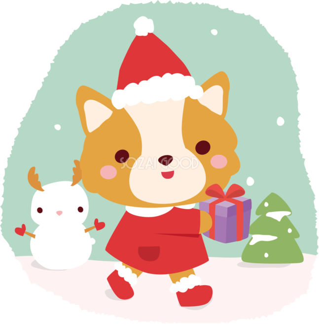 クリスマス 犬 イラスト詳細 7位