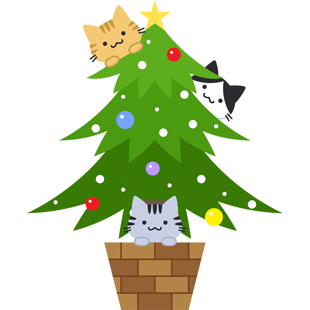 クリスマス 猫 イラスト詳細 2位