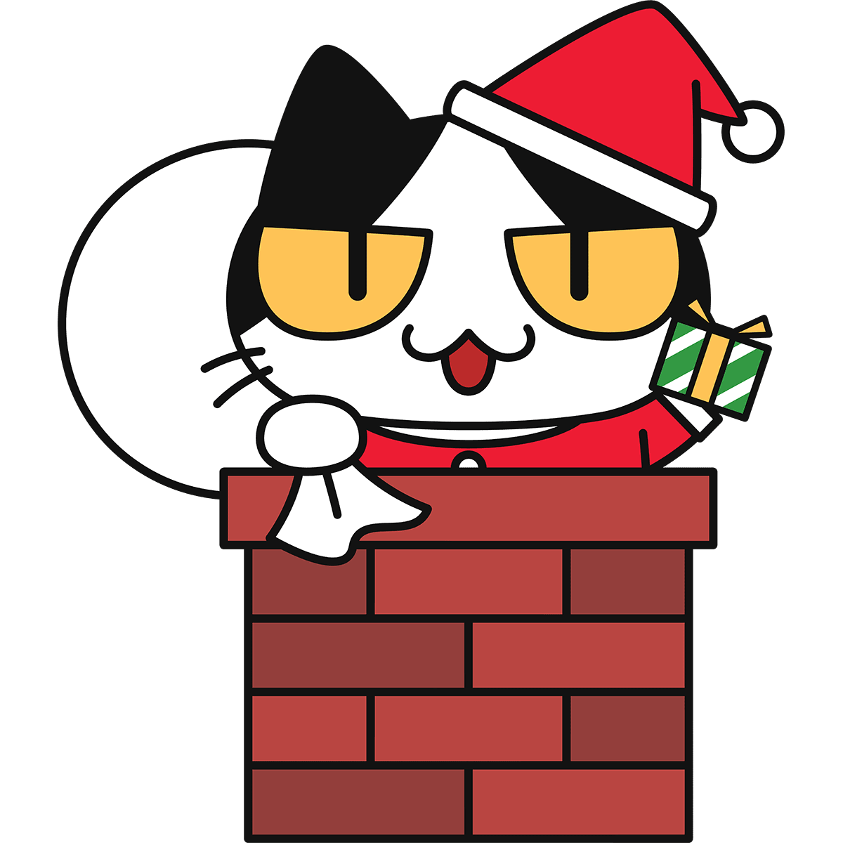 クリスマス 猫 イラスト詳細 10位