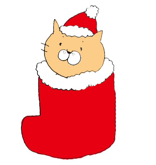 クリスマス 猫 イラスト詳細 3位