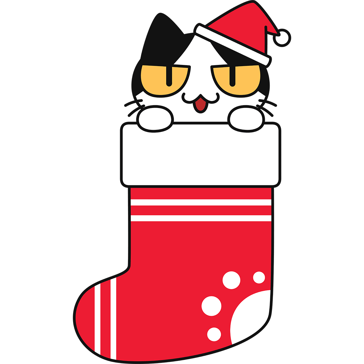 クリスマス 猫 イラスト詳細 4位