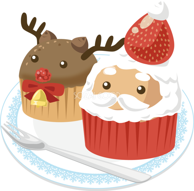 クリスマス 食べ物 イラスト詳細 2位