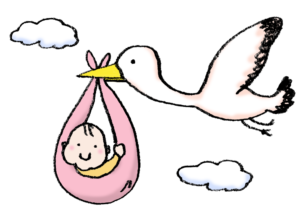 コウノトリ 赤ちゃん イラスト詳細 3位