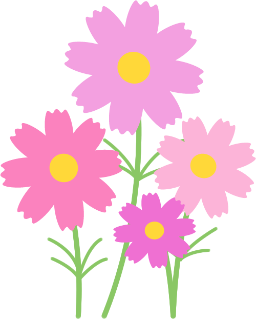 コスモス 花束 イラスト詳細 10位