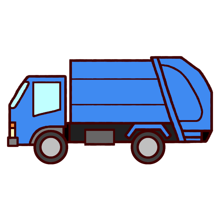 ゴミ 収集 車 イラスト詳細 7位