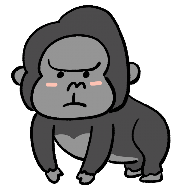 ゴリラ かっこいい イラスト詳細 12位