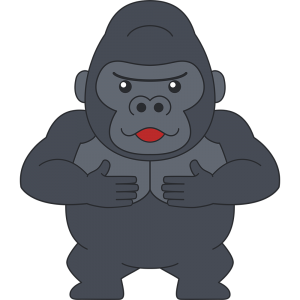 ゴリラ かっこいい イラスト詳細 4位