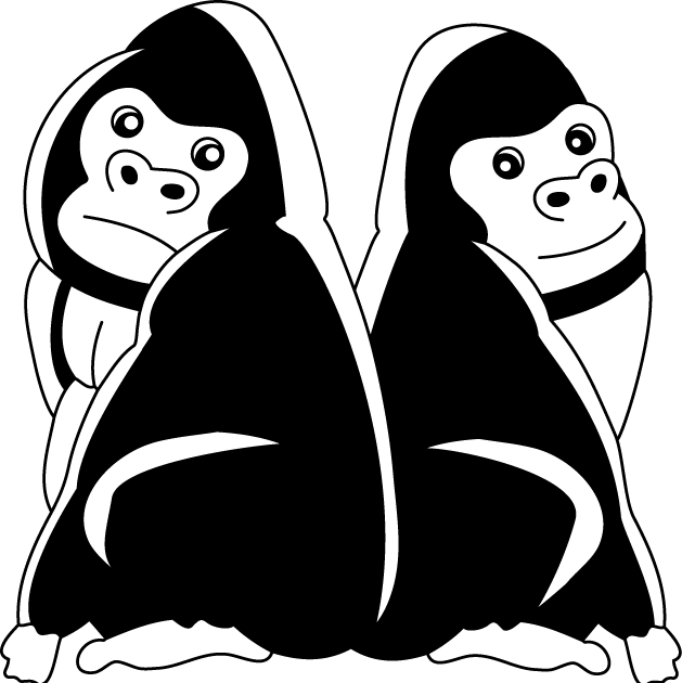 ゴリラ イラスト 面白い詳細 10位