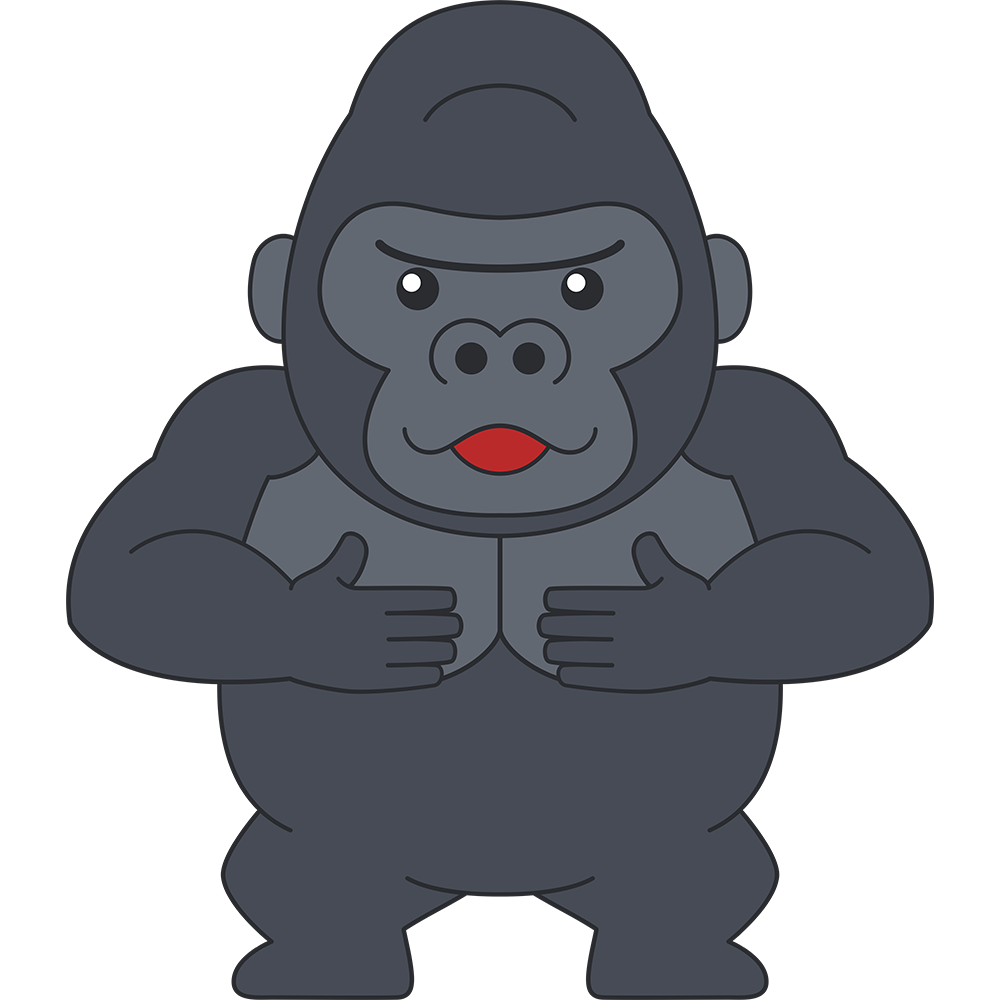 ゴリラ イラスト 面白い詳細 7位