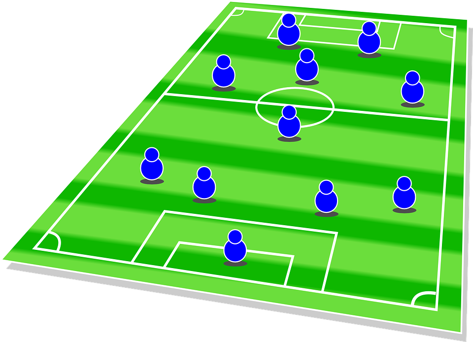 サッカー フィールド イラスト詳細 3位