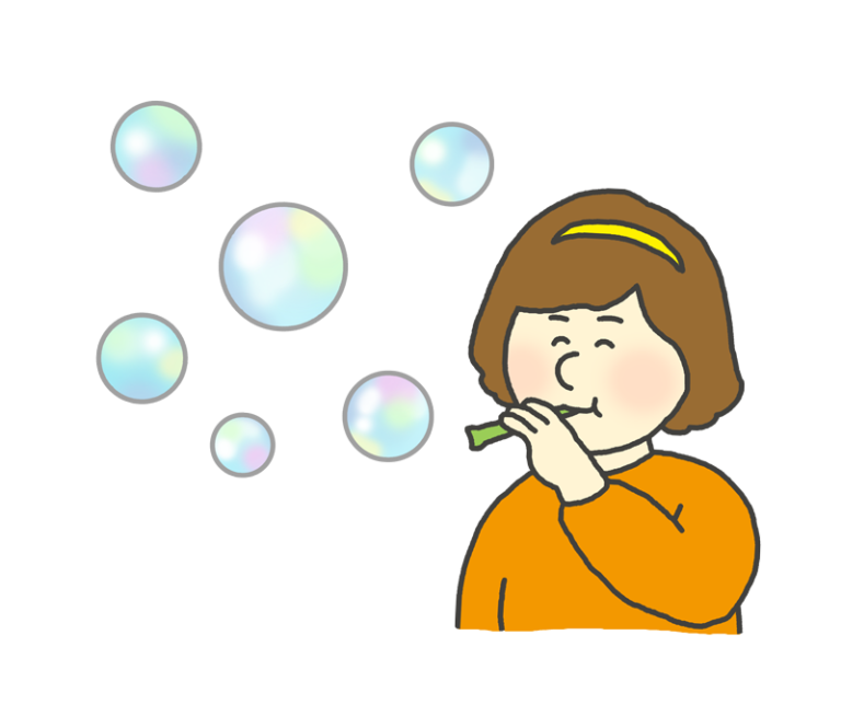シャボン 玉 吹い てる イラスト詳細 2位