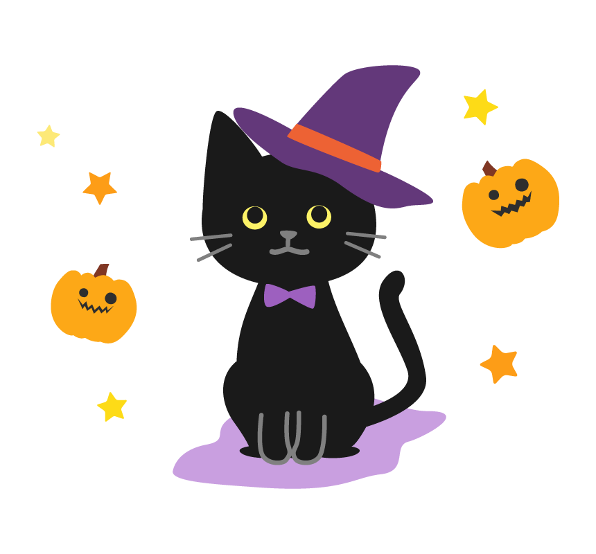 シルエット ハロウィン ねこ イラスト詳細 11位