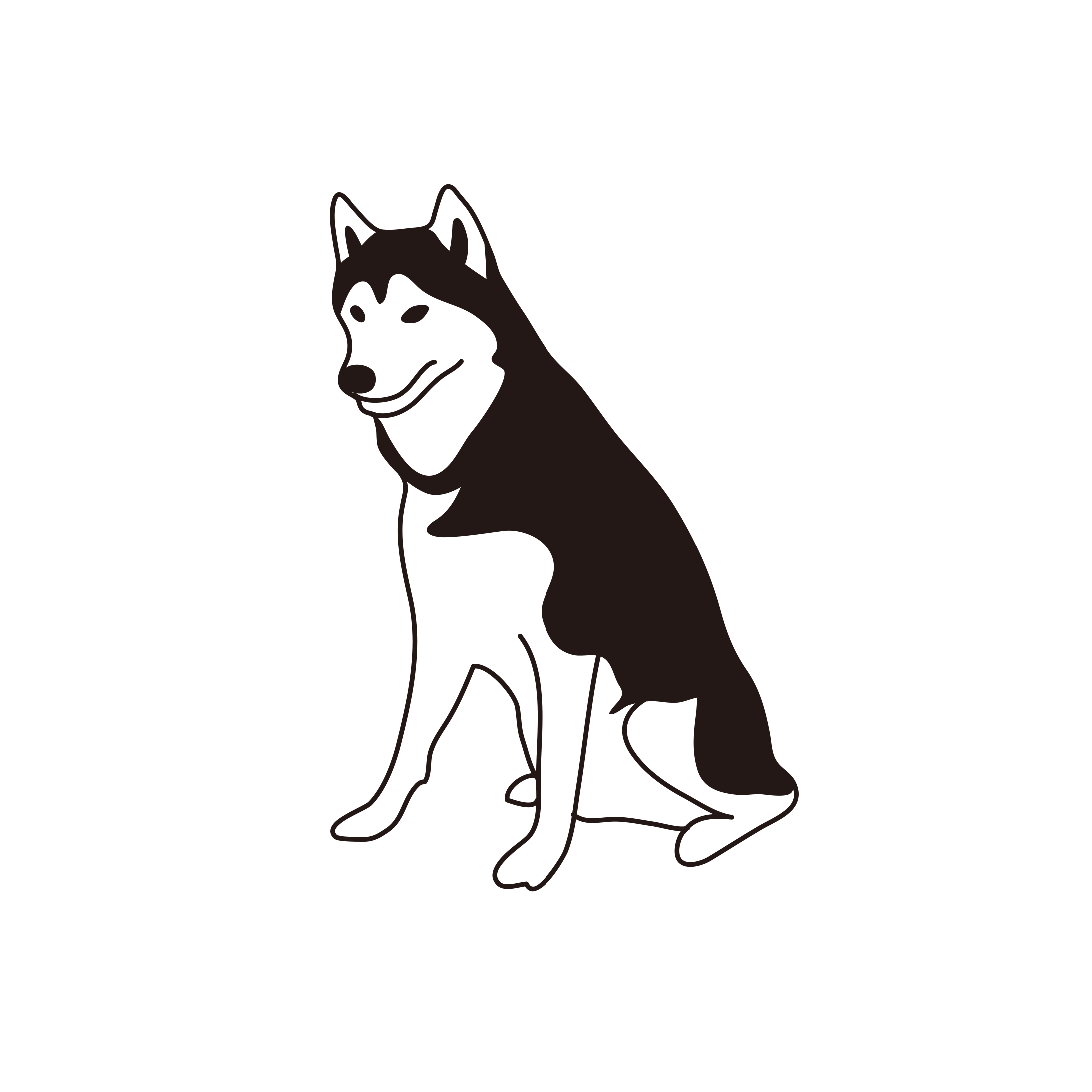 シルエット 犬詳細 6位