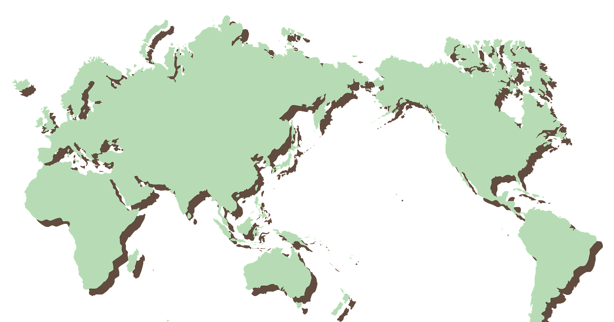 シンプル 世界 地図 イラスト詳細 2位