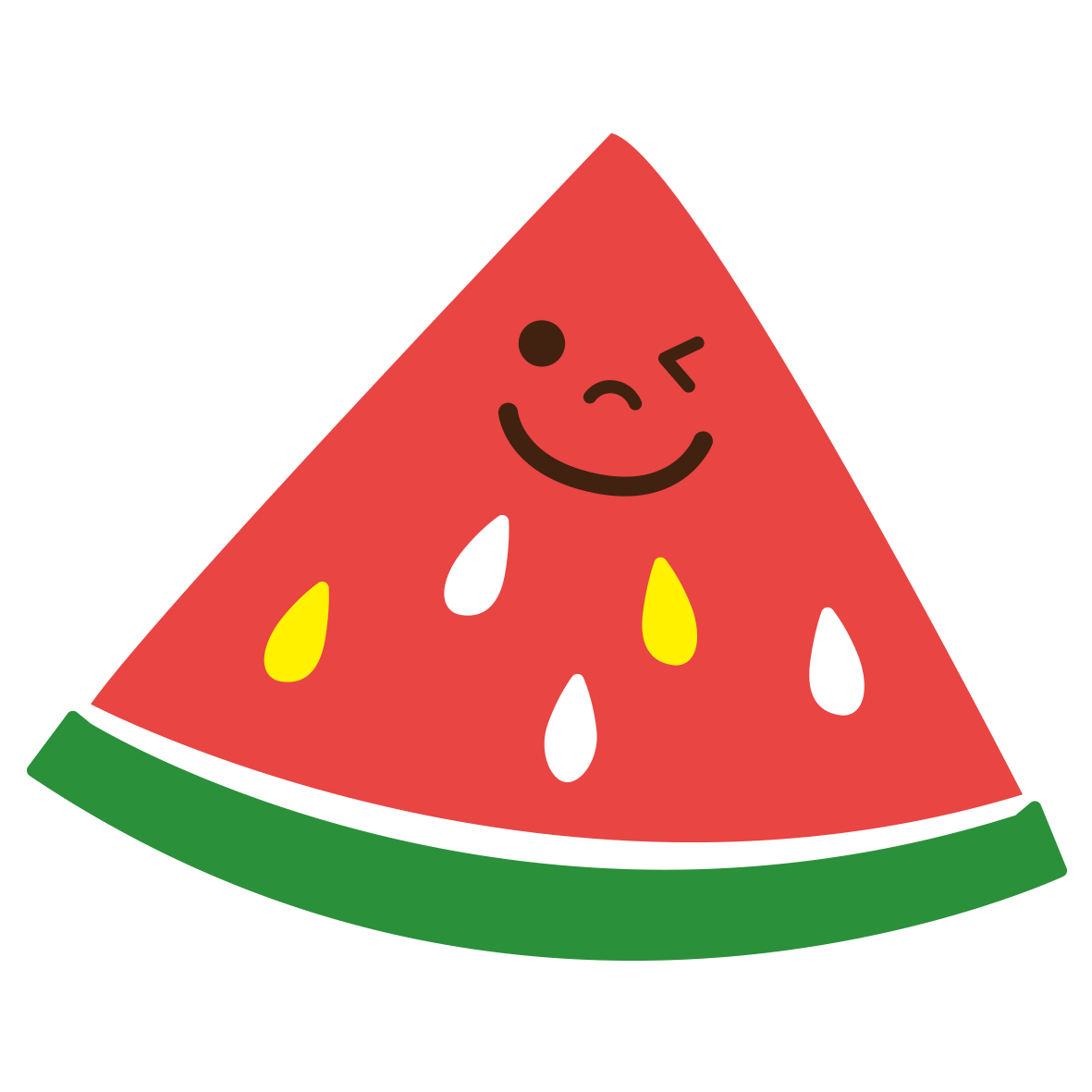スイカ イラスト 無料 かわいい詳細 2位