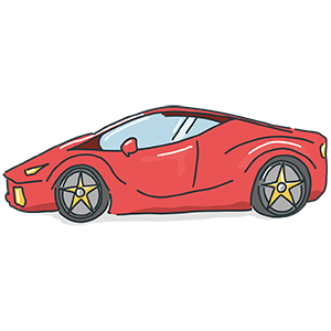 スポーツ カー イラスト 簡単詳細 6位