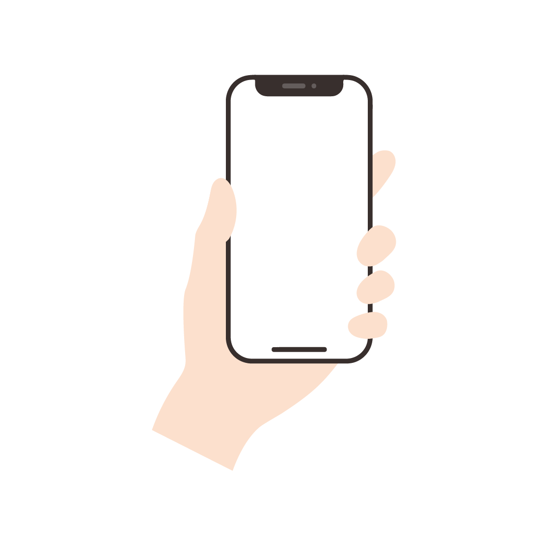 スマホ 手 イラスト詳細 6位