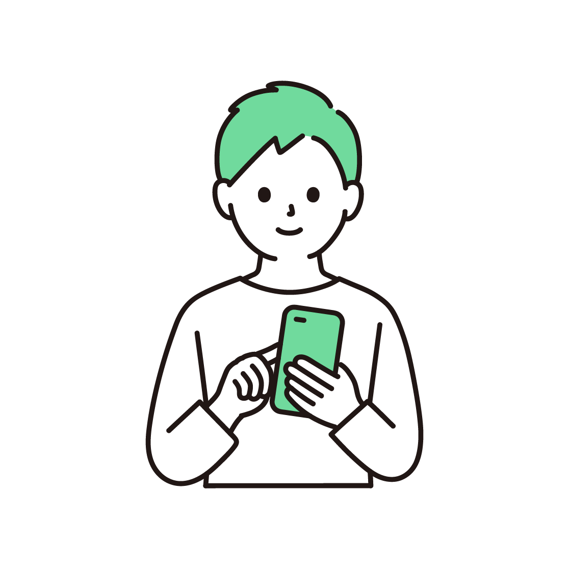 スマホ 持っ てる イラスト詳細 6位