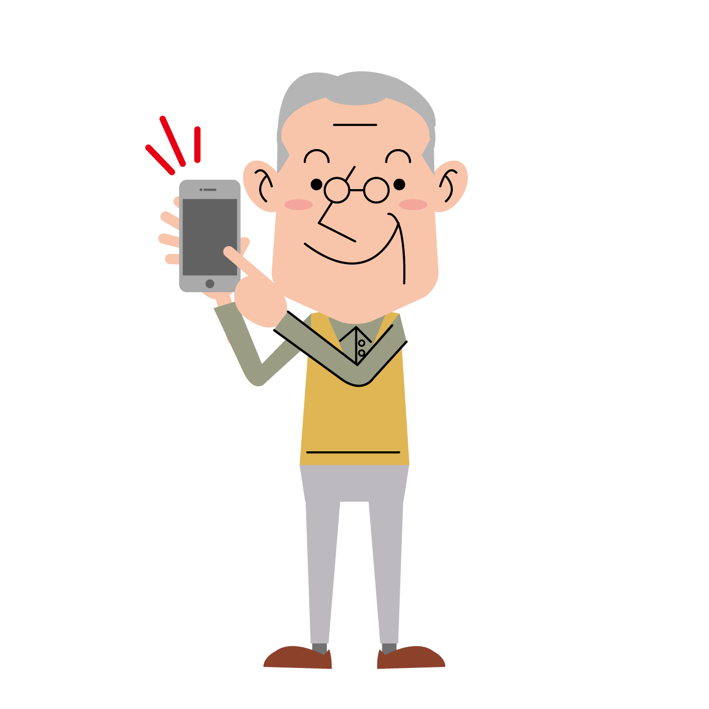 スマホ 持っ てる イラスト詳細 9位