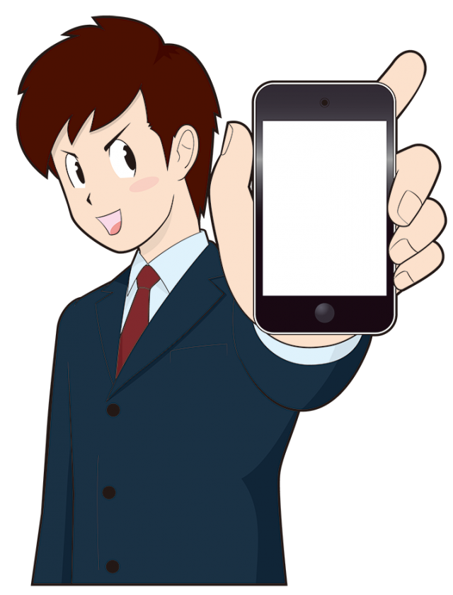 スマホ 持つ イラスト - KibrisPDR