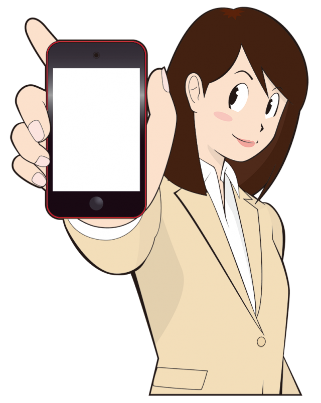 スマホ 持つ イラスト詳細 3位