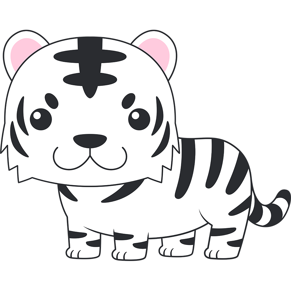 タイガー イラスト かわいい詳細 3位