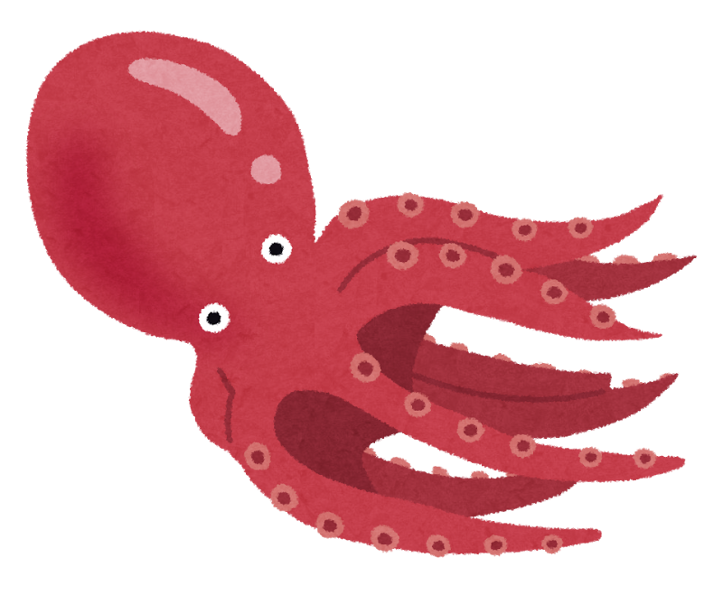 タコ イカ イラスト詳細 3位