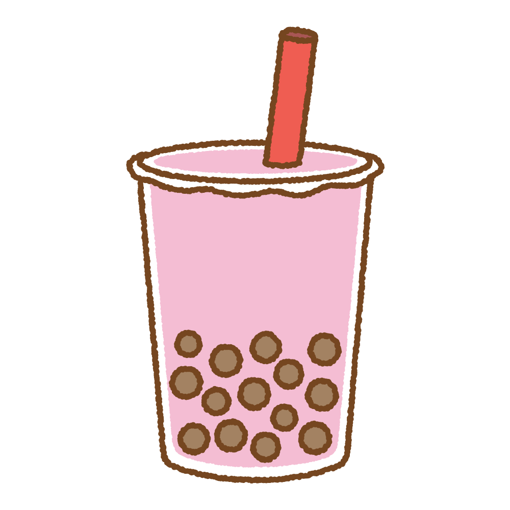 タピオカ 飲ん でる イラスト詳細 13位