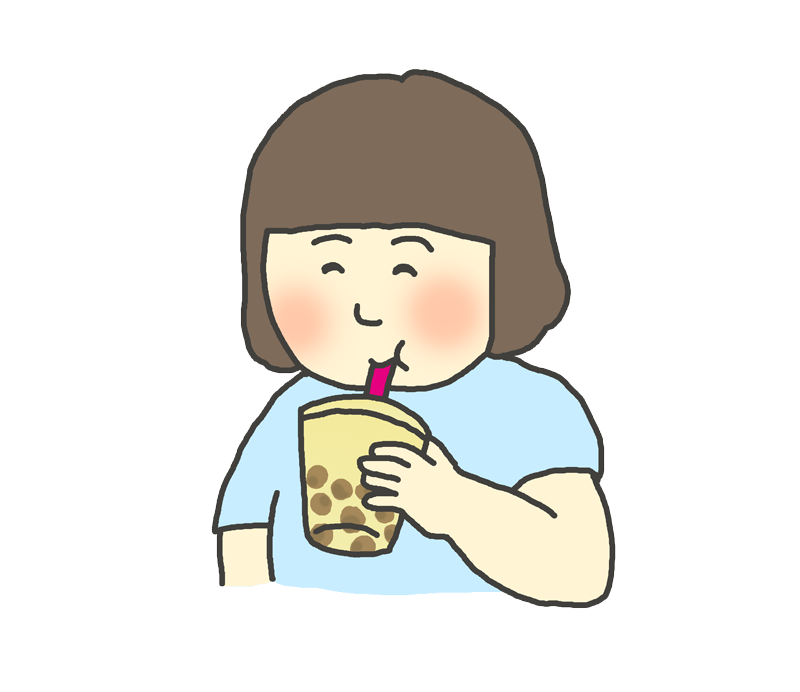 タピオカ 飲ん でる イラスト詳細 6位