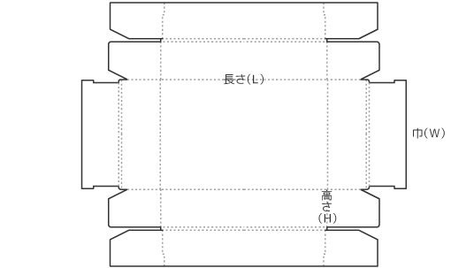 ダンボール 箱 展開 図詳細 3位