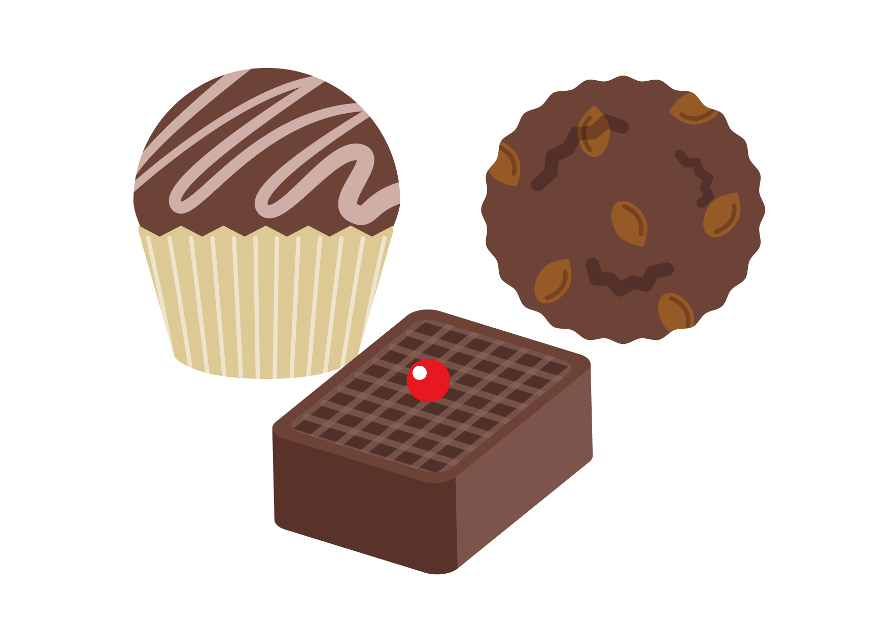チョコレート イラスト 無料詳細 3位