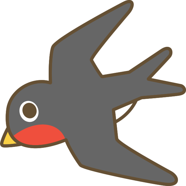 ツバメ イラスト 簡単詳細 11位