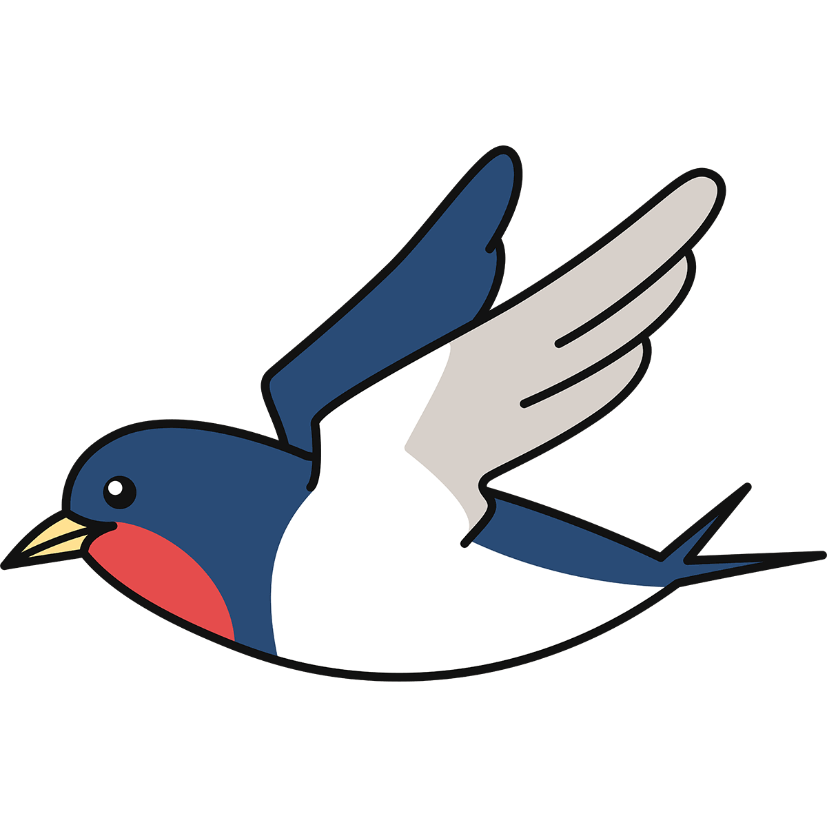 ツバメ イラスト 簡単詳細 4位