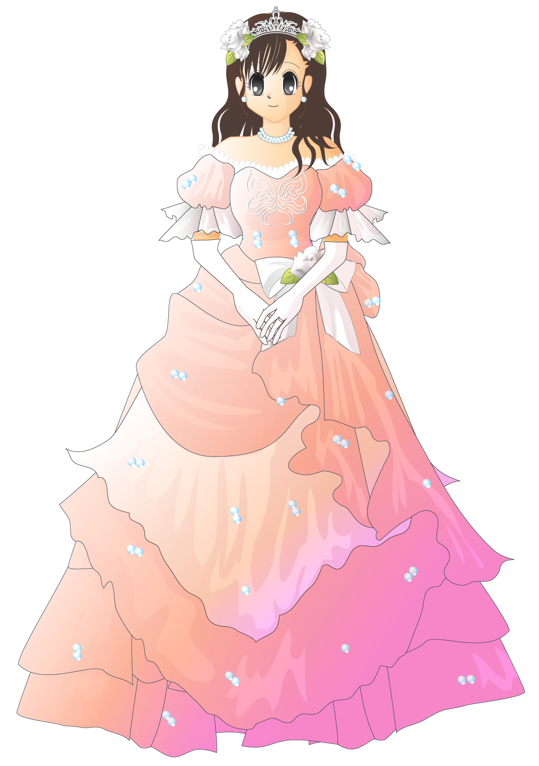 ドレス イラスト かわいい詳細 2位