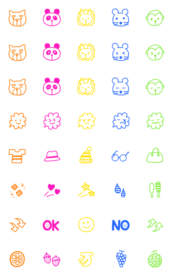 ネオン カラー イラスト詳細 7位