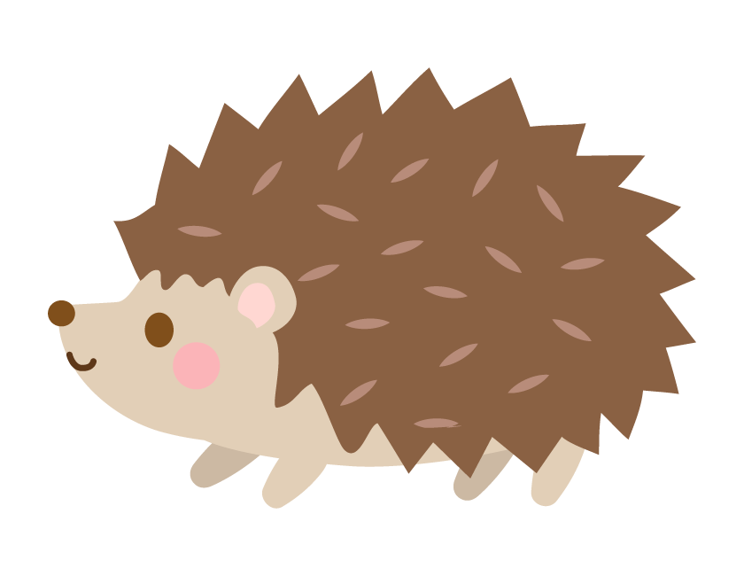 ハリネズミ イラスト かわいい詳細 2位