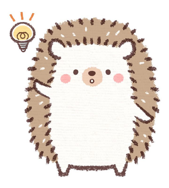ハリネズミ イラスト かわいい詳細 6位