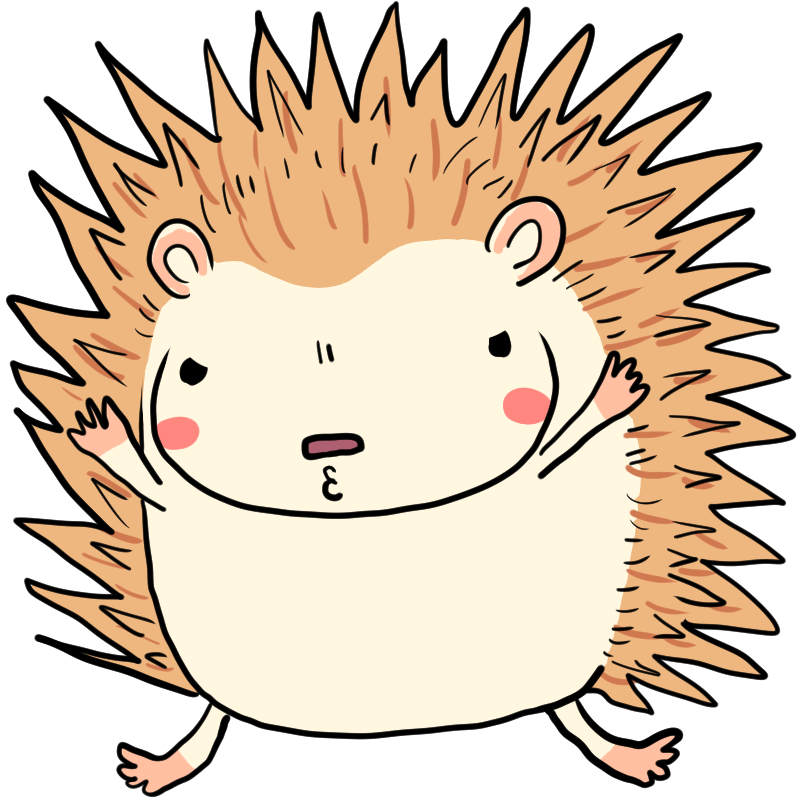 ハリネズミ イラスト かわいい詳細 7位