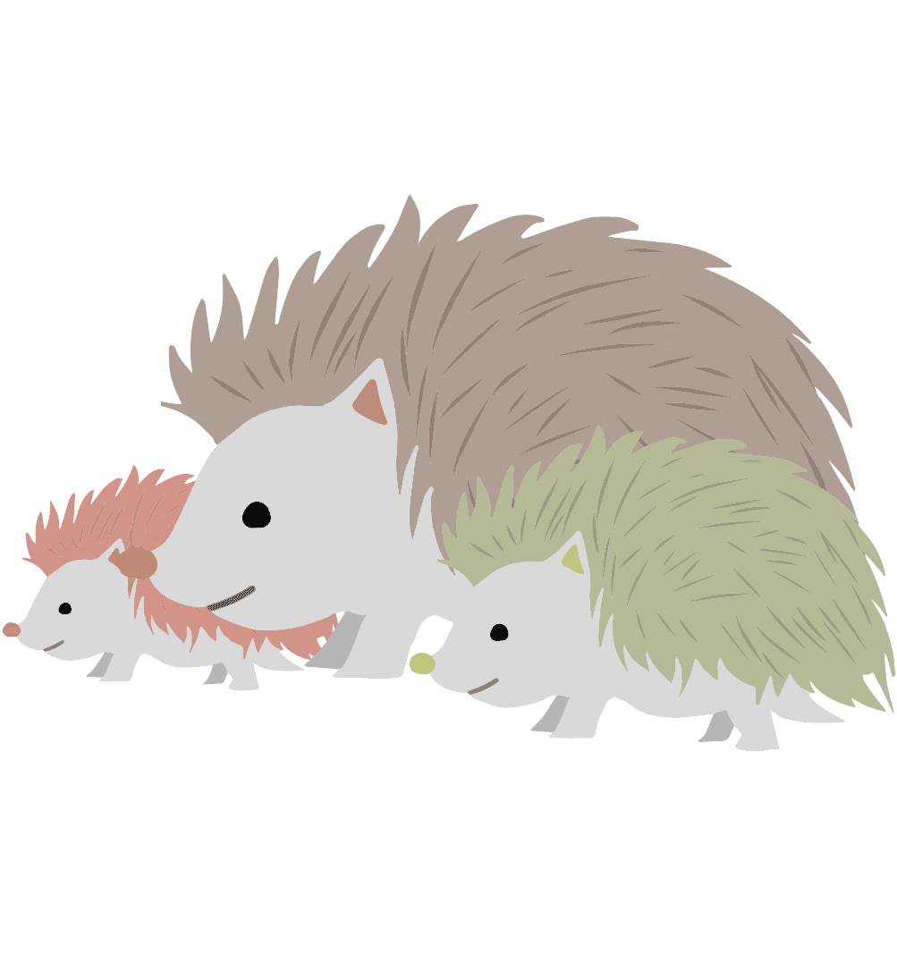 ハリネズミ イラスト かわいい詳細 8位