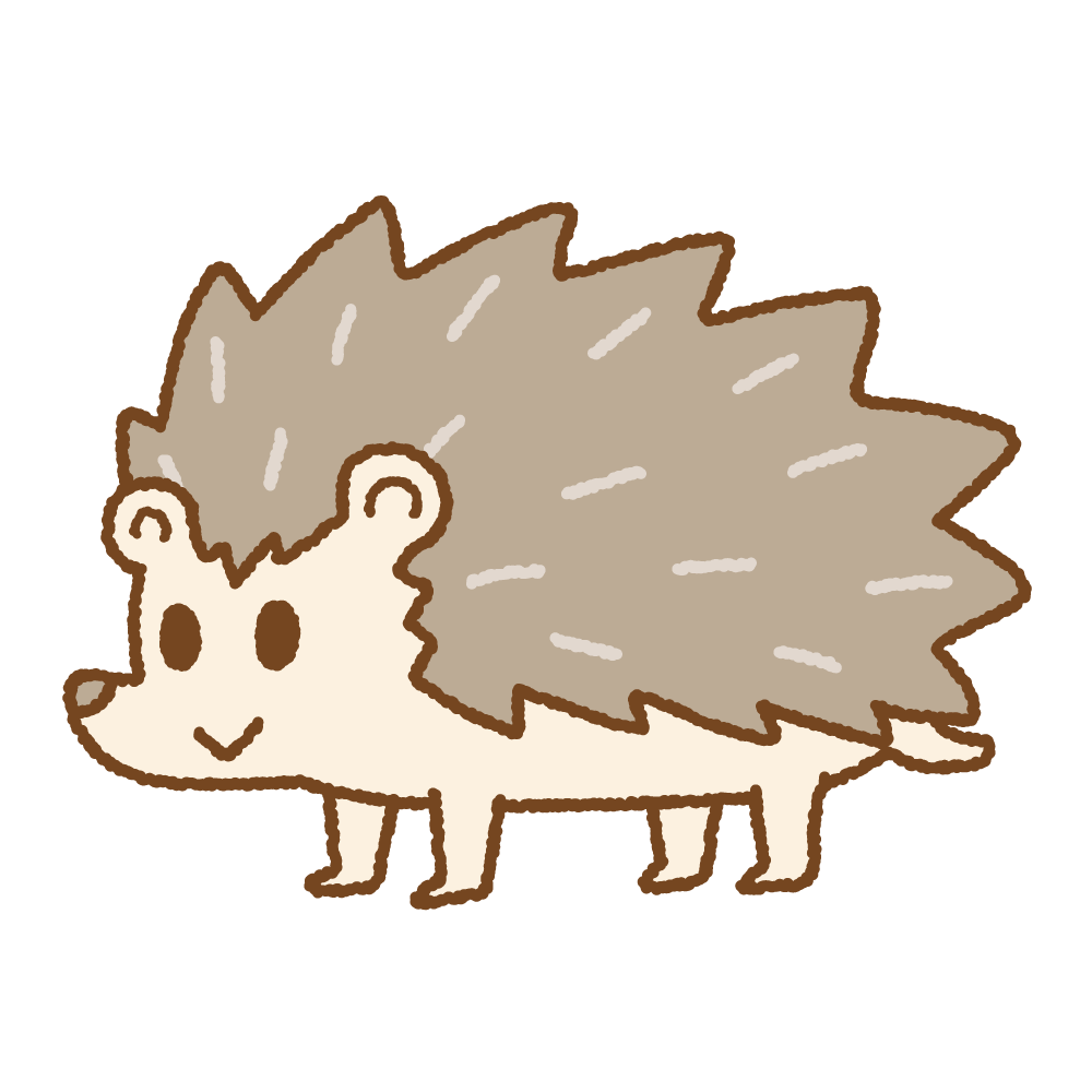 ハリネズミ イラスト かわいい詳細 3位