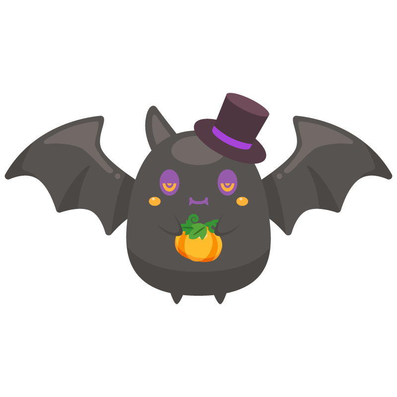 ハロウィン コウモリ イラスト詳細 4位