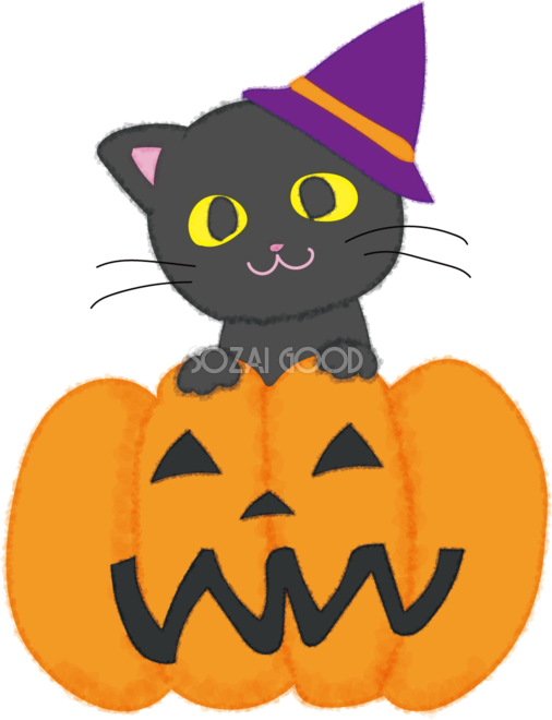 ハロウィン 猫 イラスト かわいい詳細 13位