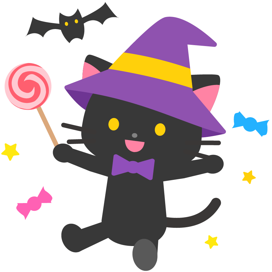 ハロウィン 猫 イラスト 無料詳細 3位