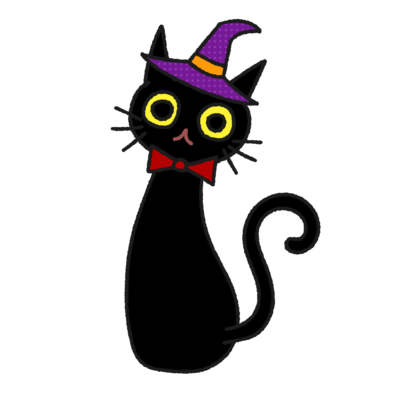 ハロウィン 猫 イラスト 無料詳細 7位