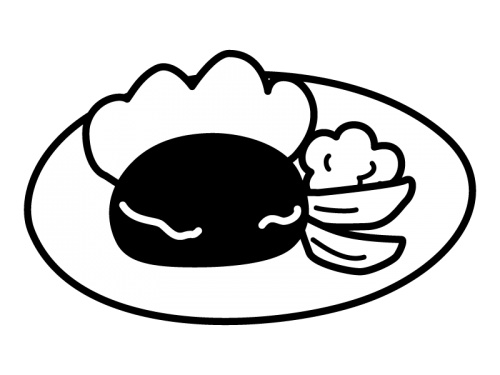 ハンバーガー イラスト 白黒詳細 5位