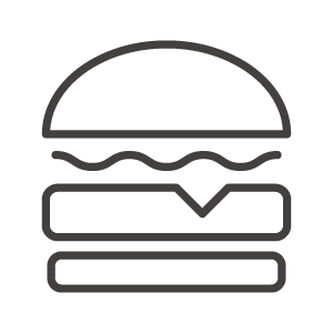 ハンバーガー イラスト 白黒詳細 6位