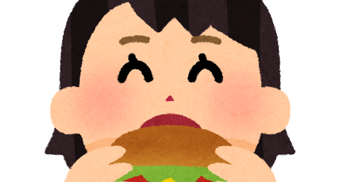 ハンバーガー 食べる イラスト詳細 11位